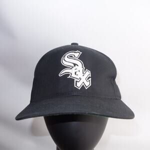 Vtg Rare MLB Chicago White Sox G Cap Plain Logo‎ Snapback Hat Cap